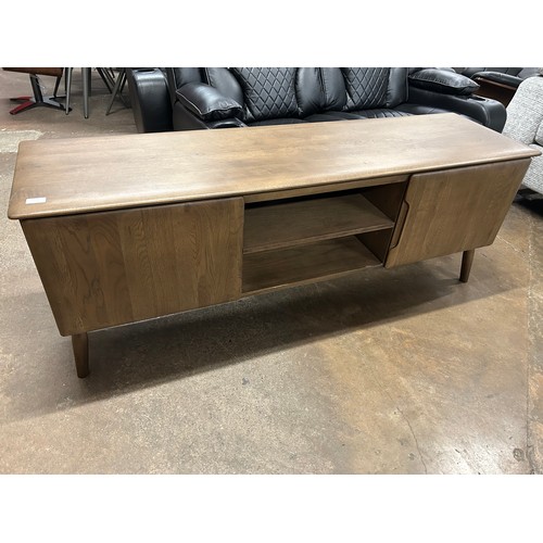 3184 - A darkwood 2 door media unit