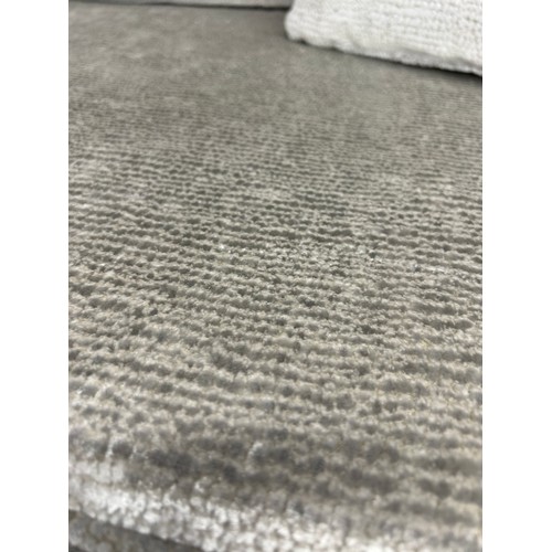 3189 - A 'DFS' zinc 3 seater sofa and 2 seater sofa, (fixed back and foam seats in silver)