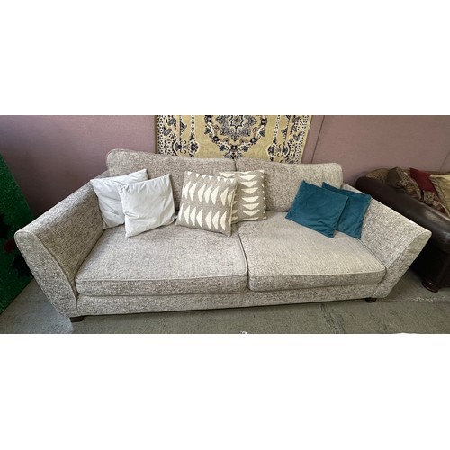 3190 - An oatmeal hopsack 4 seater sofa