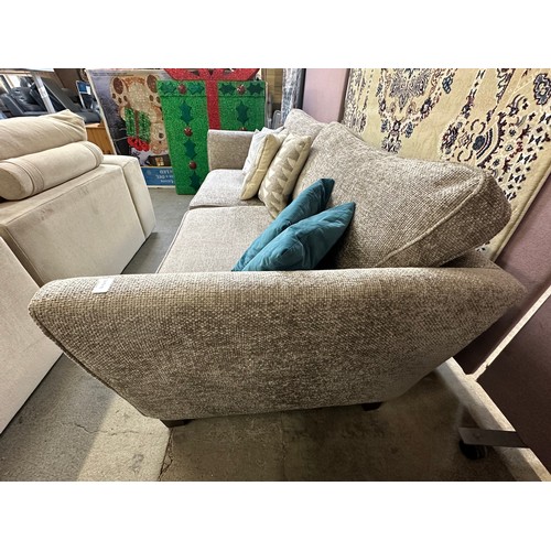 3190 - An oatmeal hopsack 4 seater sofa