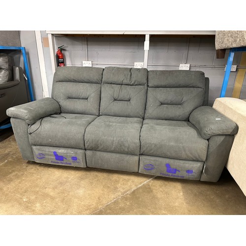 3215 - Justin grey 3 seater power reclining sofa, original RRP £749.99 + VAT (4230-27) *This lot is subject... 