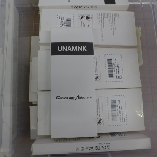 5053 - 50 boxed twin packs of fast charging USB-C to USB-C cables (100 cables in total)