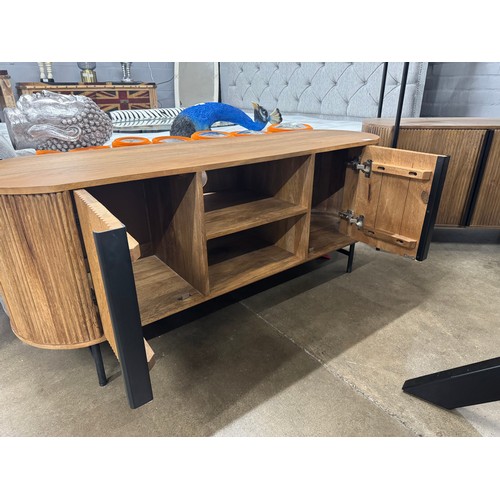 3014 - A zen two door television unit *This lot is subject to VAT