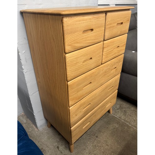 3062 - An oak Malmo 4 over 3 chest of drawers