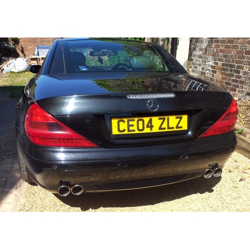 5297 - A 2004 Mercedes SL350 3.7 litre car. Registration CE04 ZLZ. The odometer records 130K miles. 10 mont... 