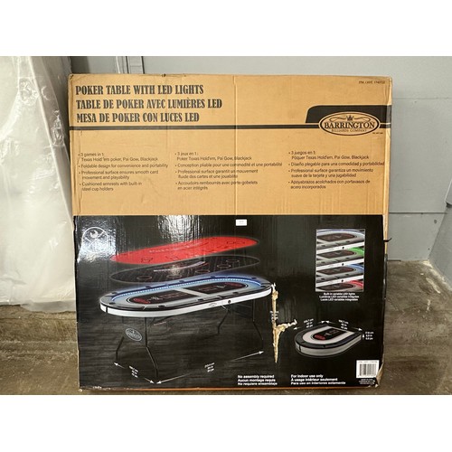 3210 - Barrington 10 player poker table with led lights, original RRP £183.33 + VAT (4233-7) *This lot is s... 