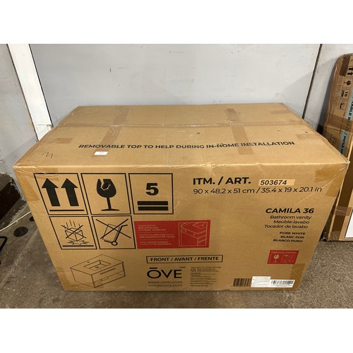 3214 - Camila 910mm white vanity unit, original RRP £458.33 + VAT (4233-13) *This lot is subject to VAT