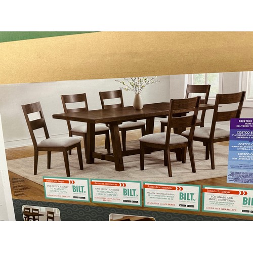 3218 - Brinley 7 piece extendable dining set (requires fixings) original RRP £691.66 + VAT (4233-10) *This ... 