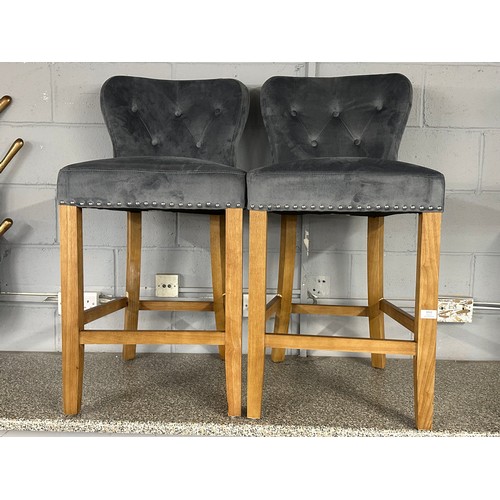 3221 - A pair of Chennai bar stools *This lot is subject to VAT