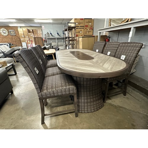 3224 - Sunvilla Orvell 7 piece high dining fire set (damaged), original RRP £1416.66 + VAT (4233-37) *This ... 