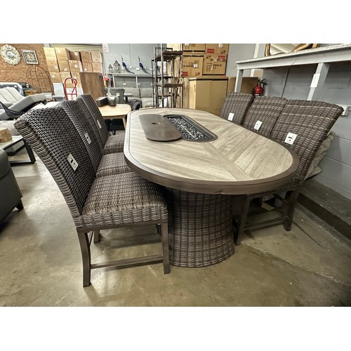 3224 - Sunvilla Orvell 7 piece high dining fire set (damaged), original RRP £1416.66 + VAT (4233-37) *This ... 