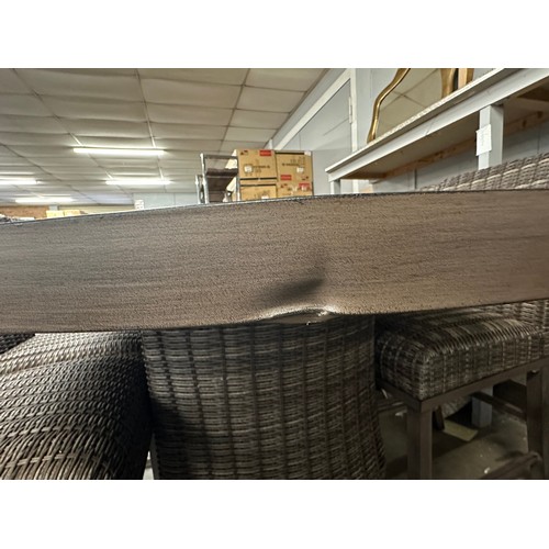 3224 - Sunvilla Orvell 7 piece high dining fire set (damaged), original RRP £1416.66 + VAT (4233-37) *This ... 