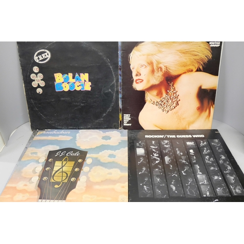 2090 - A collection of approximately 30 rock LP records including Iron Maiden, Black Sabbath, Eagles