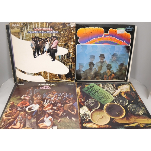 2090 - A collection of approximately 30 rock LP records including Iron Maiden, Black Sabbath, Eagles