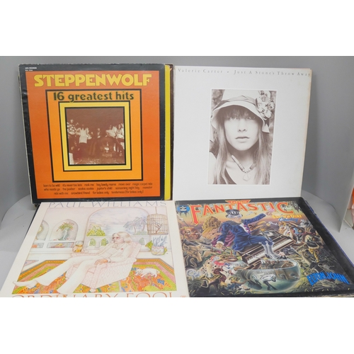 2090 - A collection of approximately 30 rock LP records including Iron Maiden, Black Sabbath, Eagles
