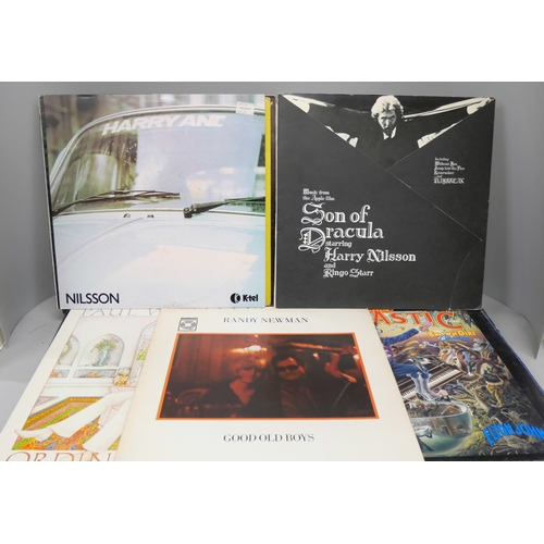 2090 - A collection of approximately 30 rock LP records including Iron Maiden, Black Sabbath, Eagles