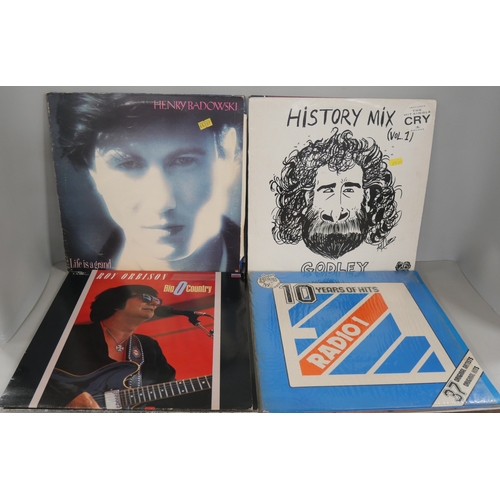2111 - Twenty-five mixed LP records, mixed artists including Deacon Blue, Roy Orbision, Godley and Creme, R... 