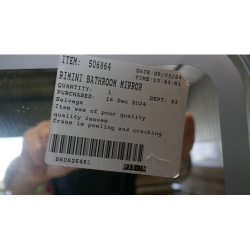 6008 - Roper Rhodes bathroom mirror (damaged) (358-307) *This lot is subject to VAT