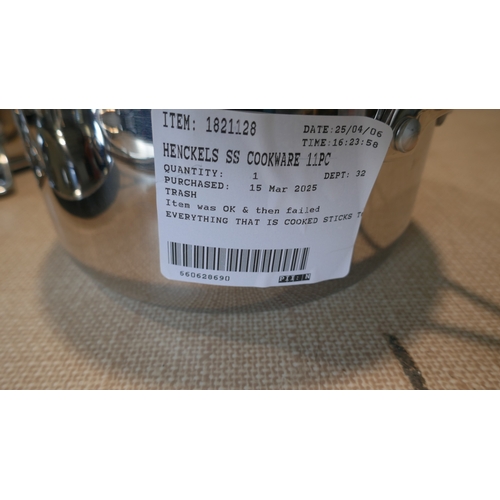 6061 - Henckels stainless steel cookware pan set, original RRP £149.99 + VAT (358-573) *This lot is subject... 