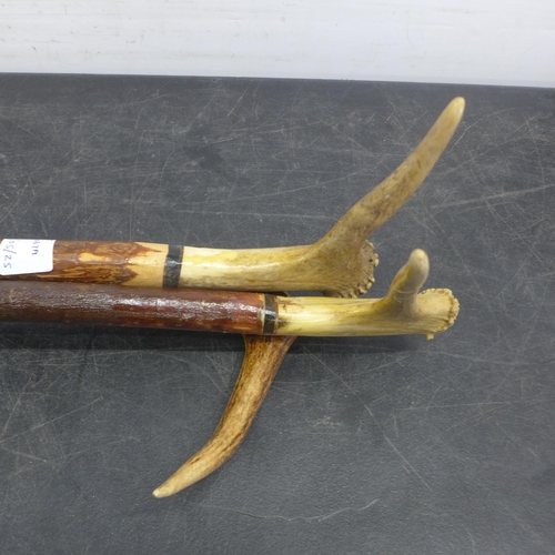 5067A - 3 antler handle walking sticks