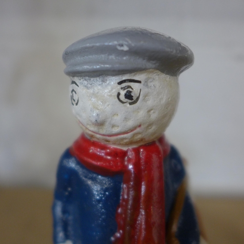 5104 - 2 small cast metal golfer figures including Dunlop and Silver King*This lot is subject to VAT