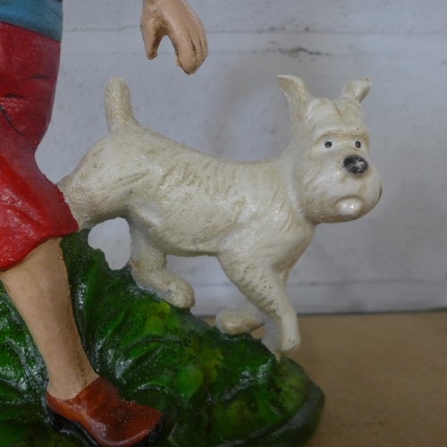 5105 - A cast metal Tintin doorstop  *This lot is subject to VAT