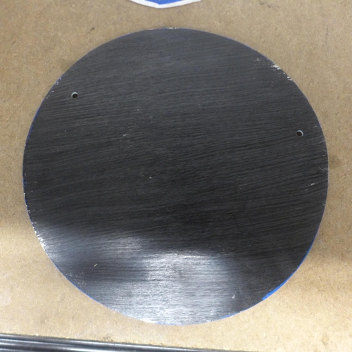 5120 - A painted Aluminium Essolene plaque  *This lot is subject to VAT