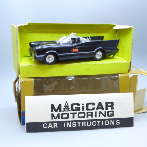 A Tri-ang Spot-On Batmobile Magicar, boxed