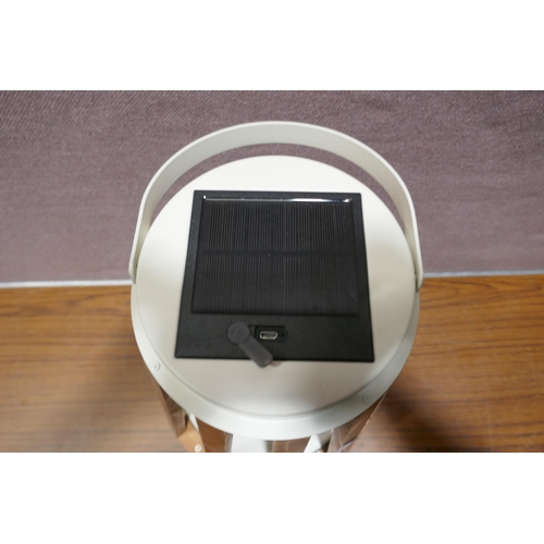 Evergreen solar led wood lantern (360-173) *This lot is subject to VAT