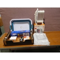 Box of miscellaneous Houshold items to include desk heater, tile cutter ...