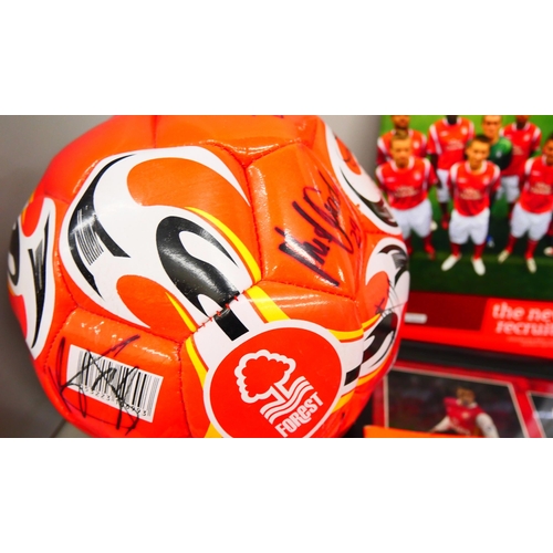 A Nottingham Forest football club football, signed by members of the ...