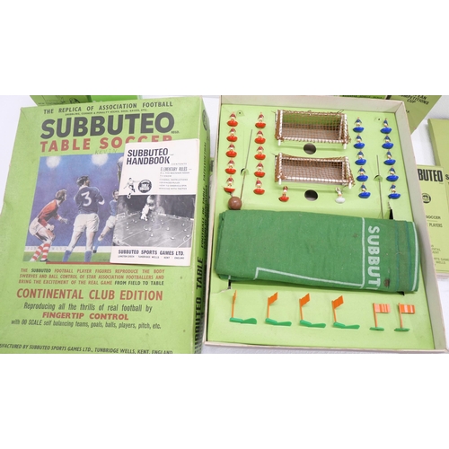A boxed Subbuteo Table Soccer Continental Club Edition set with ...