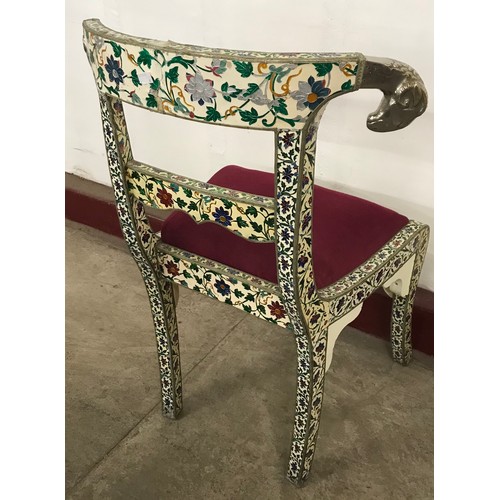 224 - A set of eight Anglo-Indian Mughal style Klismos chairs