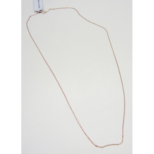 7019 - A 9ct rose gold belcher chain necklace, 20 inches, 1.1g