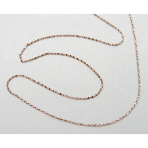 7019 - A 9ct rose gold belcher chain necklace, 20 inches, 1.1g