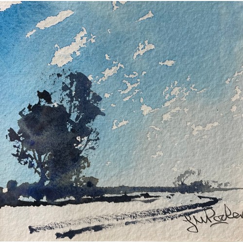 298 - John Pooler, four landscape scenes, watercolour, framed