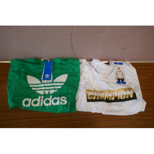6193 - A quantity of mixed branded clothing to include, Puma, Adidas, Ted Baker, DKNY, etc. Various sizes a... 