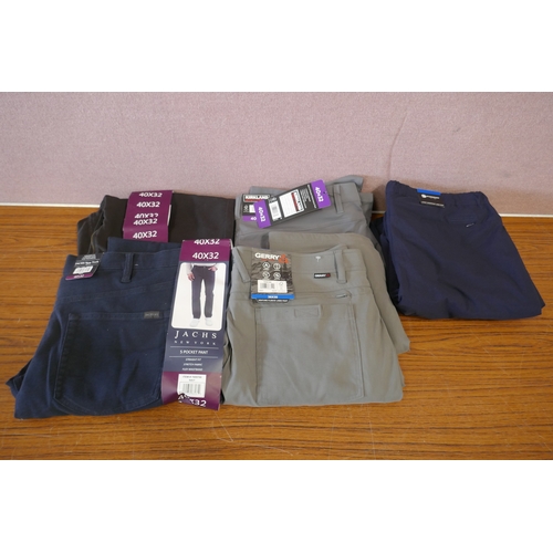 6194 - Five pairs of mens trousers to include, Jach's, Gerry, Stormpack, etc. Various styles and sizes, mai... 