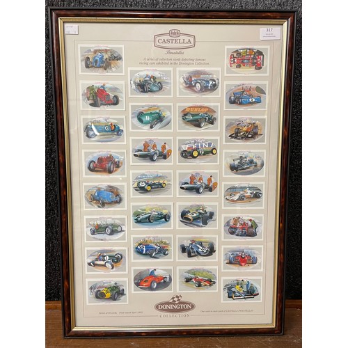 317 - A signed Barry Price limited edition print A4's at York and two framed sets of cigar cards