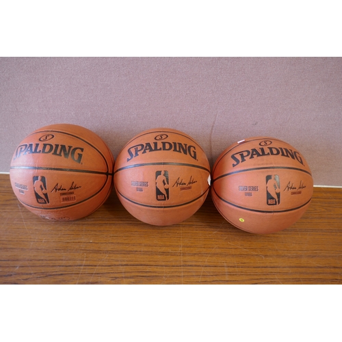 6218 - Three NBA basketballs (359A-208) *This lot is subject to VAT