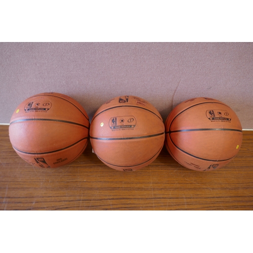 6218 - Three NBA basketballs (359A-208) *This lot is subject to VAT