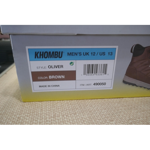 6258 - Khombu men's sneaker boots with memory foam UK 12 *This lot is subject to VAT