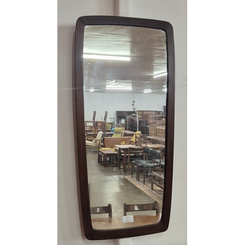 21 - A teak rectangular framed mirror