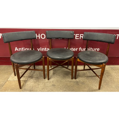 37 - A set of three G-Plan Fresco teak dining chairs