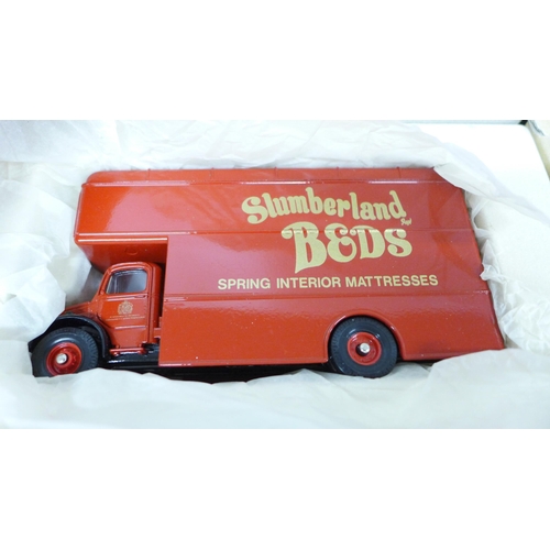 2009 - Seven Corgi model vehicles, including Post Office Guy Warrior and Ken Thomas ERF Dropside, boxed