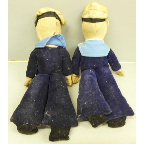 2011 - Two 1950s Norah Wellings sailor dolls, 'Jolly Boy'