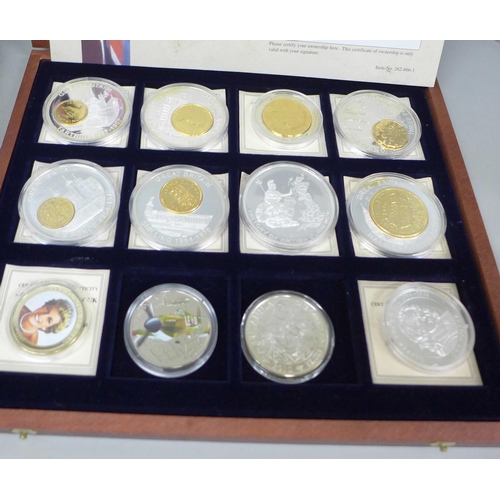 2013 - Coins; five The History of the Royal Family and Pre-decimalisation coins, cased