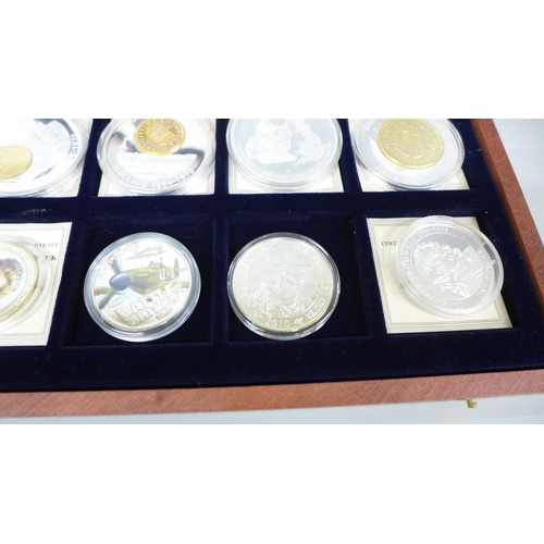2013 - Coins; five The History of the Royal Family and Pre-decimalisation coins, cased