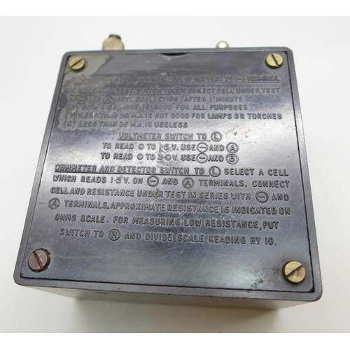 2026 - A War Department Victoria Instruments Co. Ltd., NW10, 1941, electric instrument testing No.1, Ohms