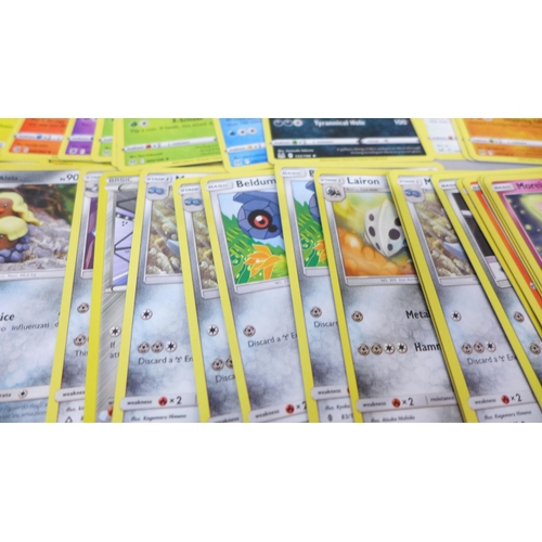 2030 - A collection of Pokemon cards with vintage and rares, approximately 560, in collectors tin